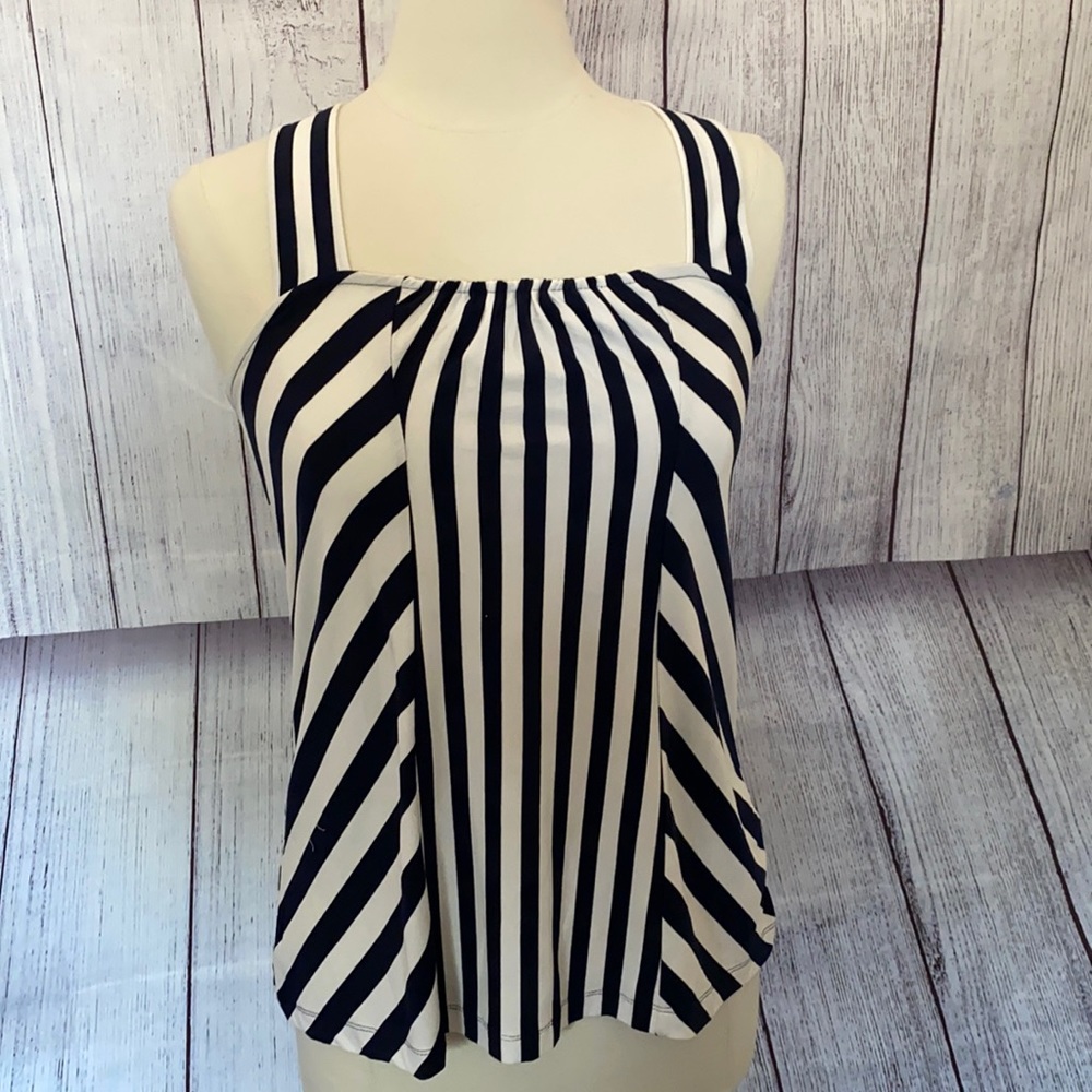 Banana Republic size small navy blue and white top